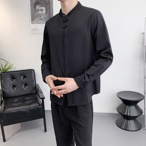 714A-F3062P50控69/2025春季新风立领衬衫餐厅ktv理发店制服图片