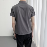 714A-H3057P55控79/2025新款夏季工作服衬衫假两件马甲制服，男装衬衫，星座714A（原电商C314）