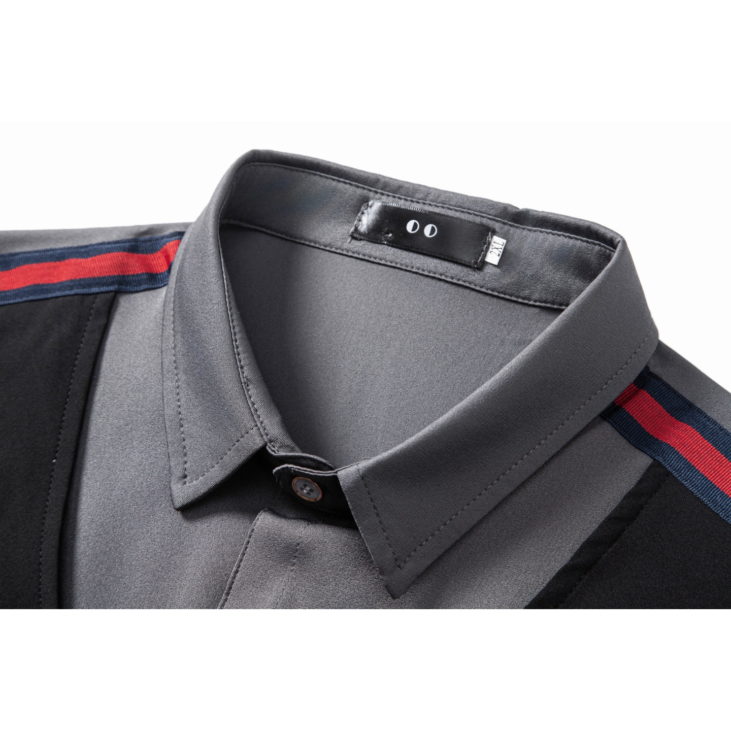 714A-H654P55控88/2026新款团体修身假两件绣花衬衫工作服ktv制服,男装衬衫,星座714A（原电商C314）