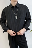 714A-D3037P45控69/2025春季潮男休闲宽松条纹衬衫型男慵懒风衬衣，男装衬衫，星座714A（原电商C314）