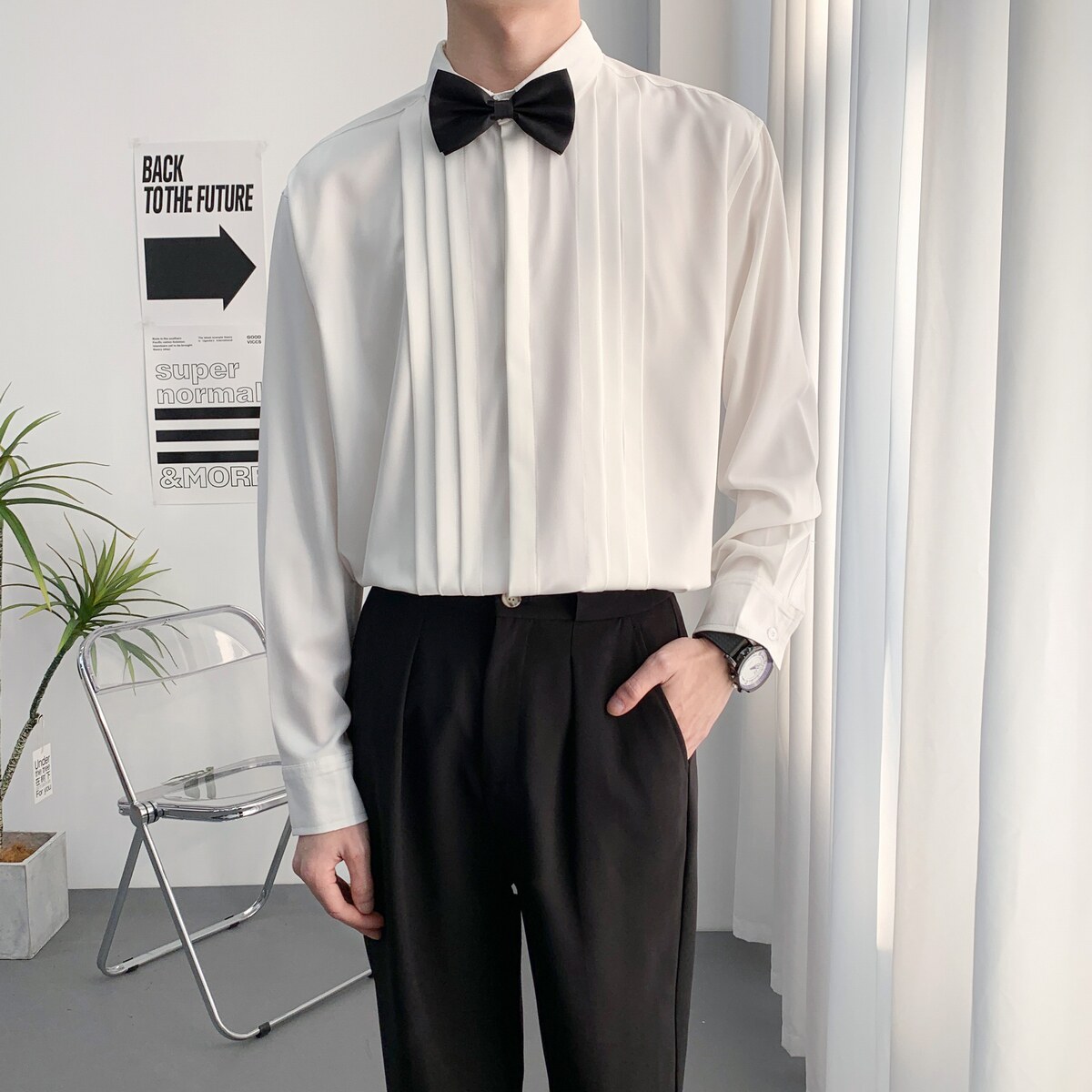 714A-D3051P45控69/2025春季新款酒吧发型师工作服伴郎礼服衬衣,男装衬衫,星座714A（原电商C314）
