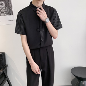 714A-C3056P40控59/2025夏季男女工作服领带装饰ktv理发店制服图片