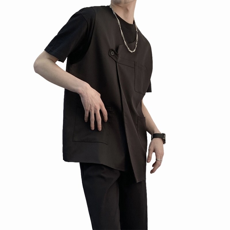 714A-M3050P45控69/2025春季新款男女发型师工作服马甲餐厅奶茶店,男装背心/马甲,星座714A（原电商C314）