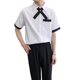 714A-C668P40控59/2025夏季短袖工作服衬衫餐厅美容美发制服衬衣，男装衬衫，星座714A（原电商C314）