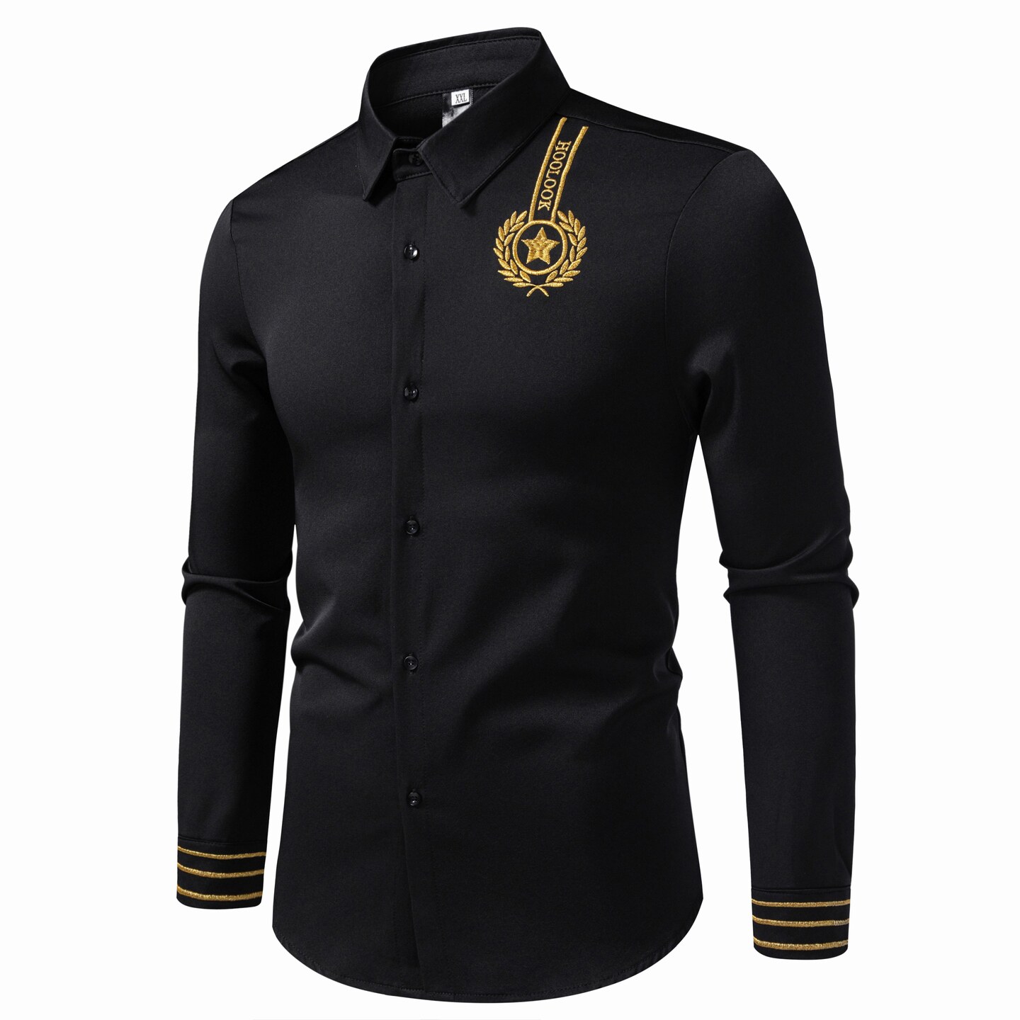 714A-D656P45控69/2026春季新商务风长袖尖领绣花修身男女衬衫，男装衬衫，星座714A（原电商C314）