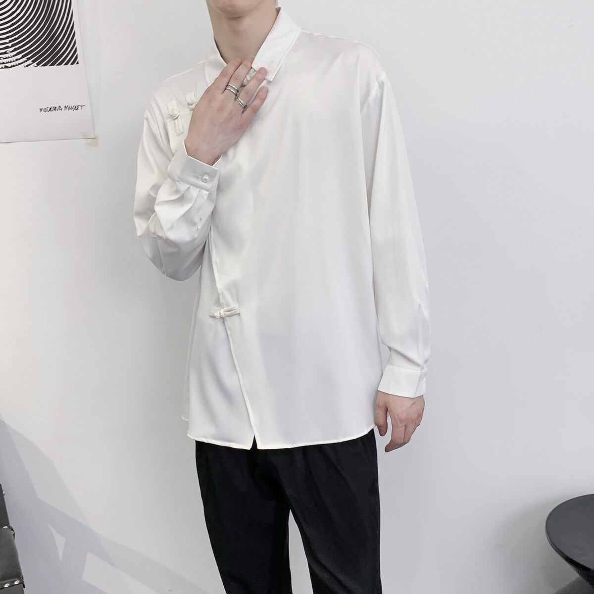 714A-F3061P50控69/2025秋季风宽松潮流衬衫餐厅发型师制服,男装衬衫,星座714A（原电商C314）