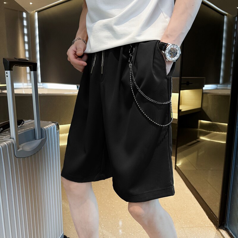 714A/K503P45控65/2025夏凉爽垂感宽松休闲西裤青少年五分裤潮裤,男装牛仔裤,星座714A（原电商C314）