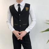 714A-H667P55控88/2025春季新款修身假两件马甲衬衫ktv酒吧工作服，男装衬衫，星座714A（原电商C314）