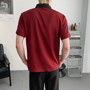 714A-H3082P55控69/2025夏季工作服衬衫假两件马甲衬衣修身版图片
