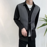 714A-H3007P55控88/2025秋季日系发型师奶茶店工作服衬衫假两件，男装衬衫，星座714A（原电商C314）