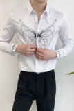 714A-D319P45控69/2026春季男士修身商务上班族白衬衫绣花简约装，男装衬衫，星座714A（原电商C314）