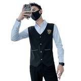 714A-H667P55控75/2025春季男士假两件衬衫简约制服ktv酒吧衬衣潮，男装衬衫，星座714A（原电商C314）