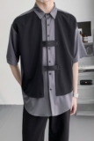 714A-H3055P55控79/2025夏季假两件工作服衬衫发型师夜店奶茶店，男装衬衫，星座714A（原电商C314）