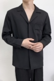 714A-H3064P55控69/2025秋季新款西装领衬衫日系发型师工作服衬衣，男装西服套装，星座714A（原电商C314）