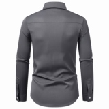 714A-H657P55控88/2026春季新款修身假两件复古马甲衬衫潮工作服，男装衬衫，星座714A（原电商C314）