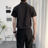 714A-C560P40控59/2025夏季新款男士短袖衬衫简约工作服衬衣，男装T恤，星座714A（原电商C314）