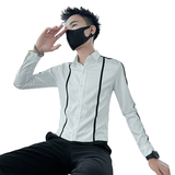 714A-D07P45控65/社会小伙2025春男士修身青少年织带衬衫工作衬衣，男装衬衫，星座714A（原电商C314）