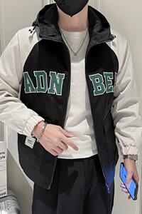 714A-W801P75控105/2025青少年连帽夹克外套春季薄上衣潮男士图片