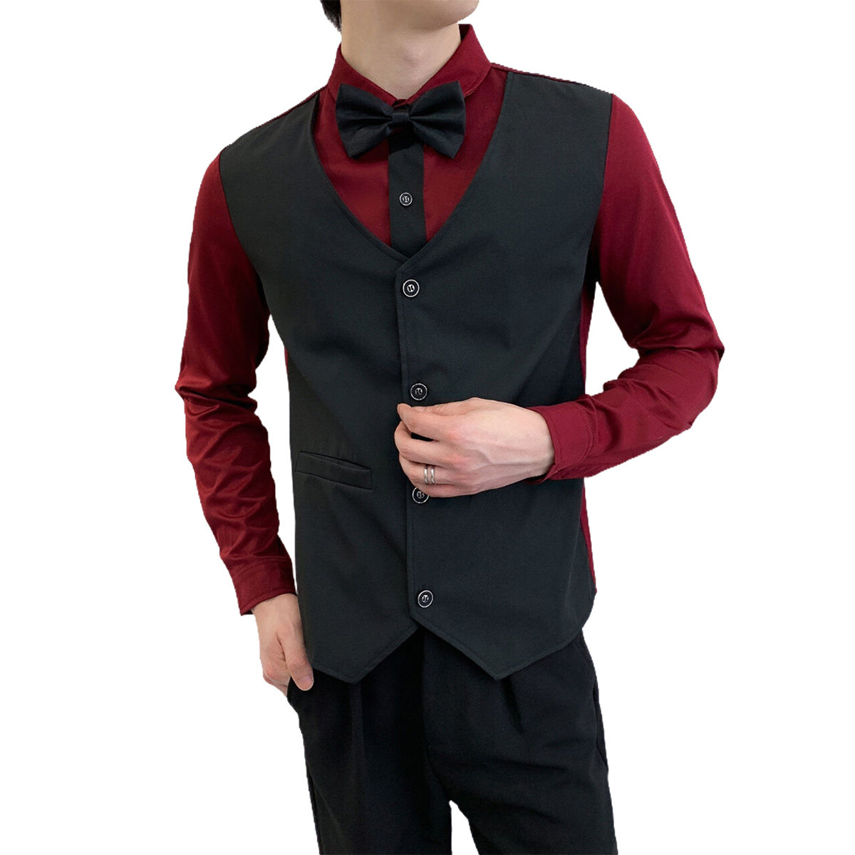714A-H6007P55控88/2025春ktv酒吧发型师夜店马甲衬衫制服团体服,男装衬衫,星座714A（原电商C314）
