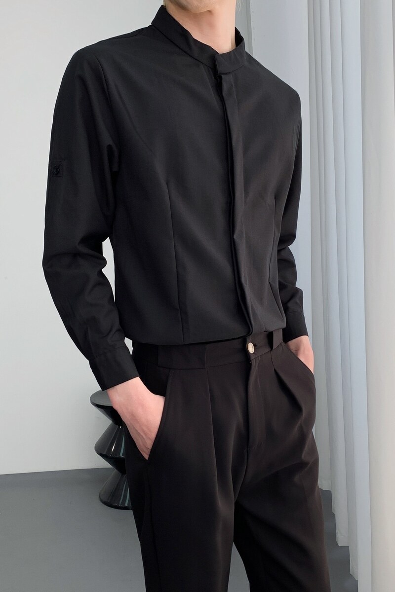 714A-D3071P45控69/2026春夏新款长袖短袖两穿工作服衬衫理发店,男装衬衫,星座714A（原电商C314）