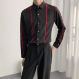 714A-D07P45控69/2026春季男士修身休闲白衬衫假背带衬衣潮衬衫，男装衬衫，星座714A（原电商C314）
