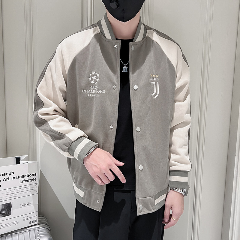 714A-W807P75控105/2025社会小伙青少年学生运动休闲棒球服夹克潮图片