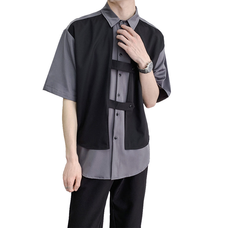 714A-H3055P55控79/2025夏季假两件工作服衬衫团体服潮流制服,男装衬衫,星座714A（原电商C314）