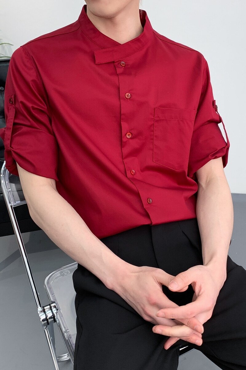 714A-F3076P50控69/2025春夏长短两穿奶茶店餐厅发型师工作服,男装衬衫,星座714A（原电商C314）
