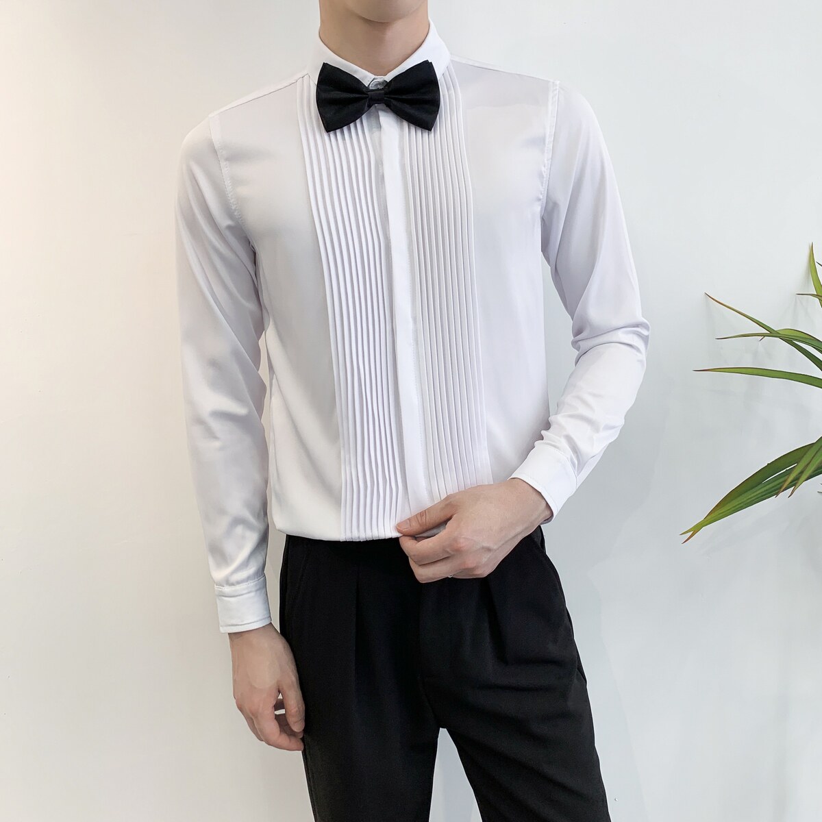 714A-9207P45控69/2025春季新款伴郎服衬衫ktv发型师衬衣法式礼服,男装衬衫,星座714A（原电商C314）
