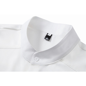 714A-D3042P45控69/2026春季简约工作服衬衫宽松立领发型师餐厅服图片