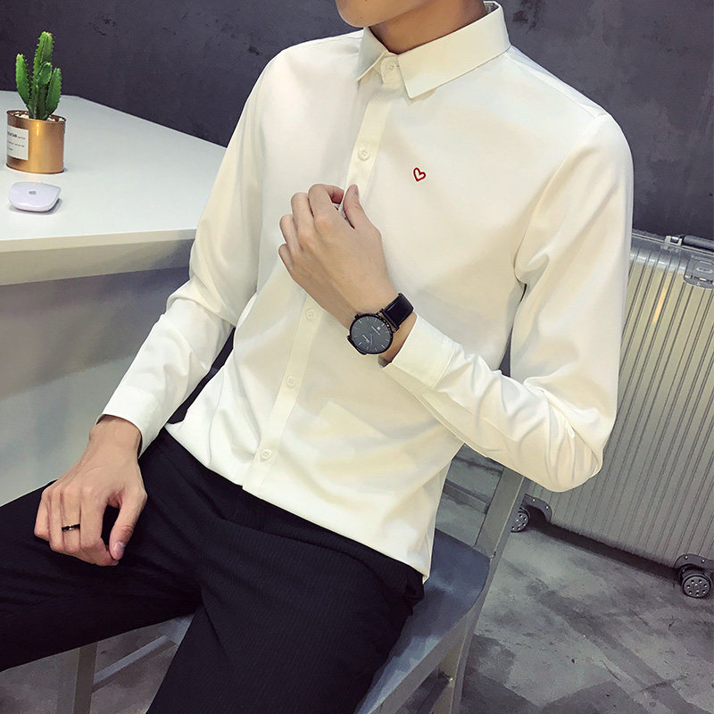714-D16P45/社会小伙店主风2025春男士发型师长袖衬衫工作S-5XL,男装衬衫,星座714(原C313)