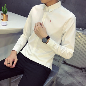 714-D16P45/社会小伙店主风2025春男士发型师长袖衬衫工作S-5XL图片