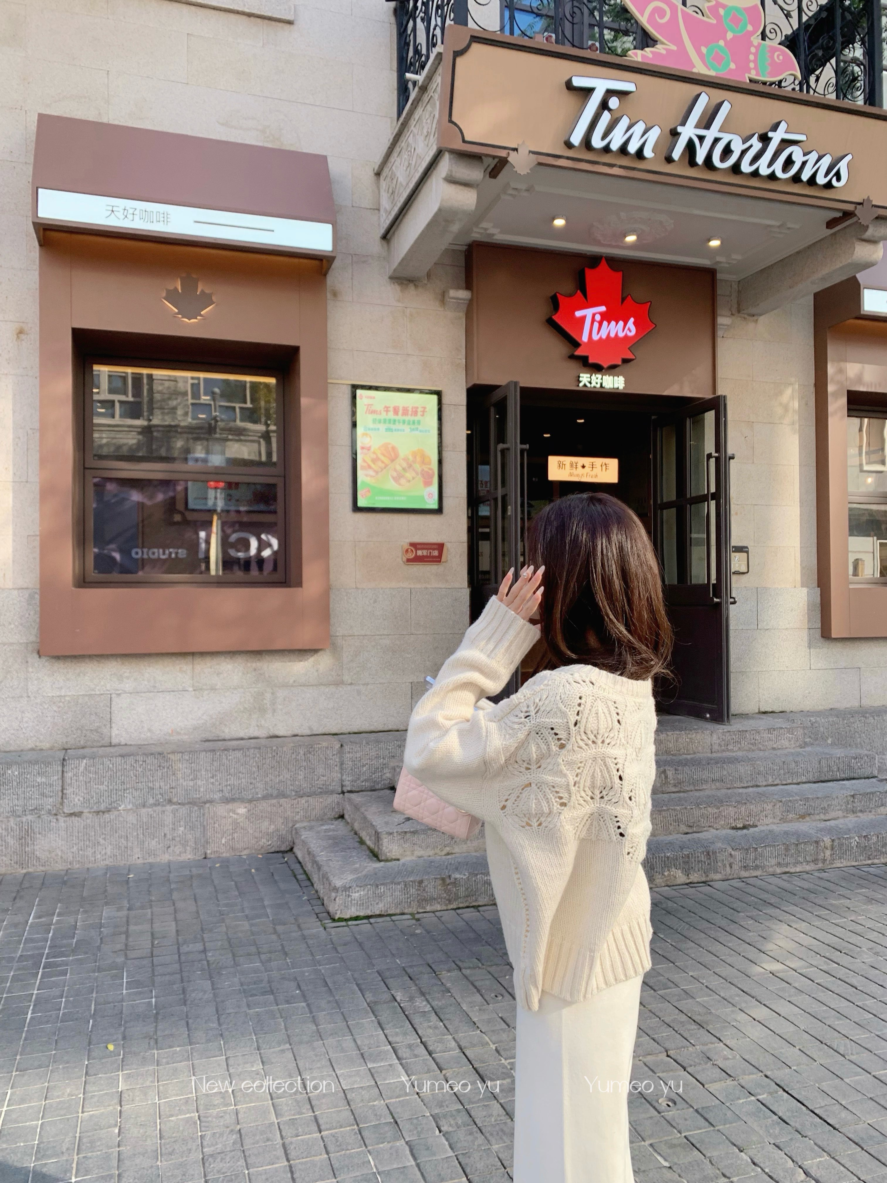 Yumeo钰 10/26 云朵温柔 钩花麻花毛衣针织外套