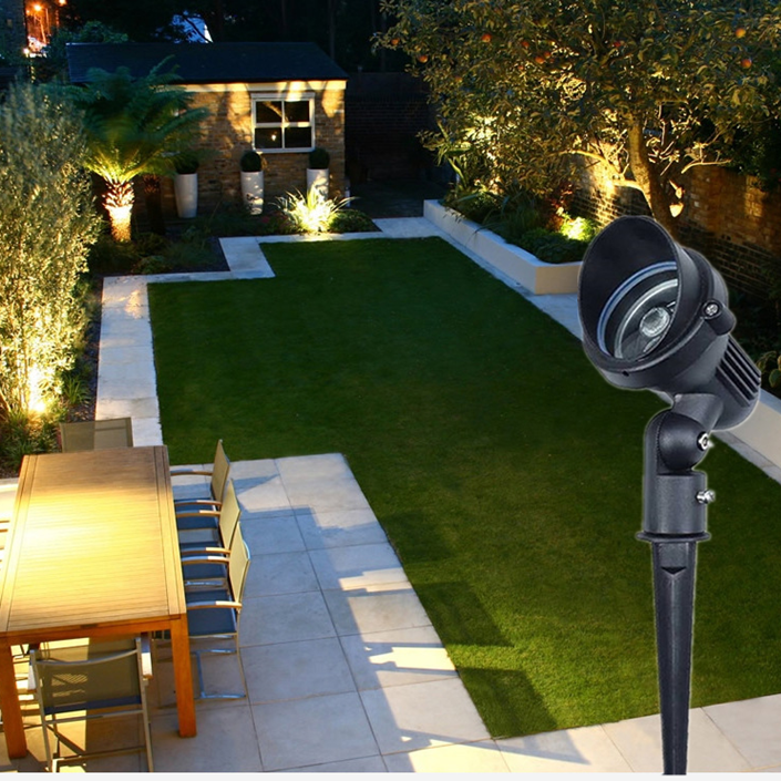 小号3w照树景观射灯24v12v户外花园插地式草坪防水投光灯18w绿光