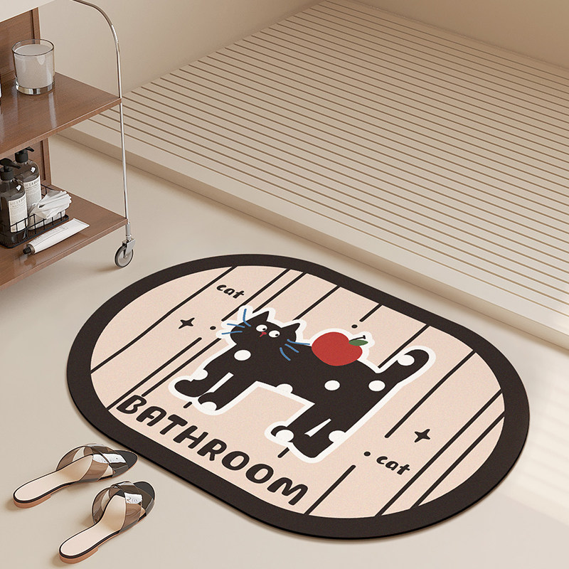 猫咪浴室地垫防滑吸水软垫卫生间厕所门口地毯洗手间耐脏家用脚垫,居家布艺,家用脚垫,淘宝优惠券,粉丝福利购,淘宝优惠卷