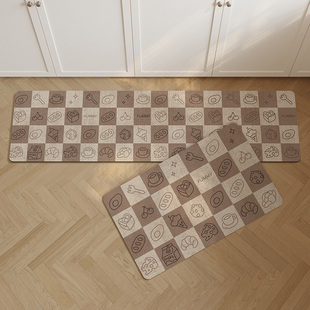 厨房地垫防滑可擦免洗专用脚垫子地毯长条厨房防油防污地垫可裁剪