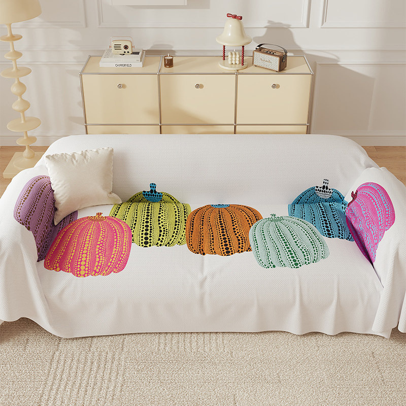 小清新南瓜沙发盖布巾一整张全盖毯四季通用垫子防滑直排沙发套罩,居家布艺,沙发套,淘宝优惠券,粉丝福利购,淘宝优惠卷