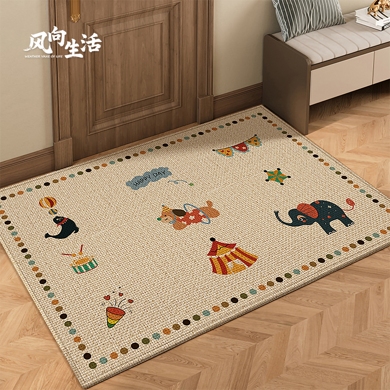 卡通入户门地垫进门门口门垫玄关家用脚垫耐脏防滑耐磨地毯可裁剪