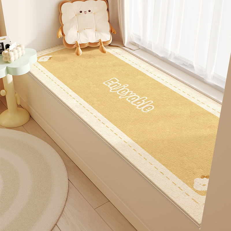简约四季通用飘窗垫窗台垫儿童房卧室榻榻米仿羊绒床边毯坐垫地毯