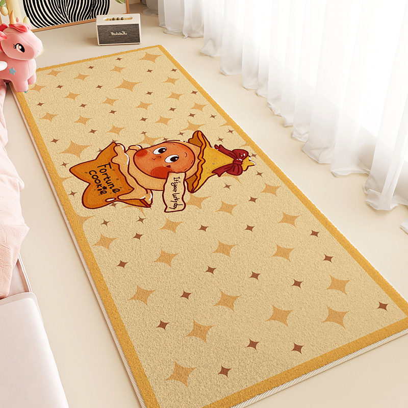 卡通主卧室床边地毯星星人仿羊绒床边毯儿童房装饰地垫仿羊绒加厚