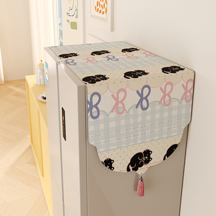 冰箱顶盖布防尘罩卡通单双开门出租屋防灰尘盖巾家用高档万能盖巾
