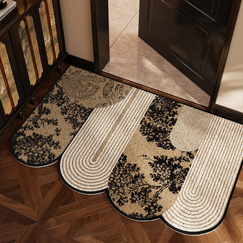 法式复古中古入户门丝圈地垫进门门口门垫防滑耐脏可裁剪家用脚垫
