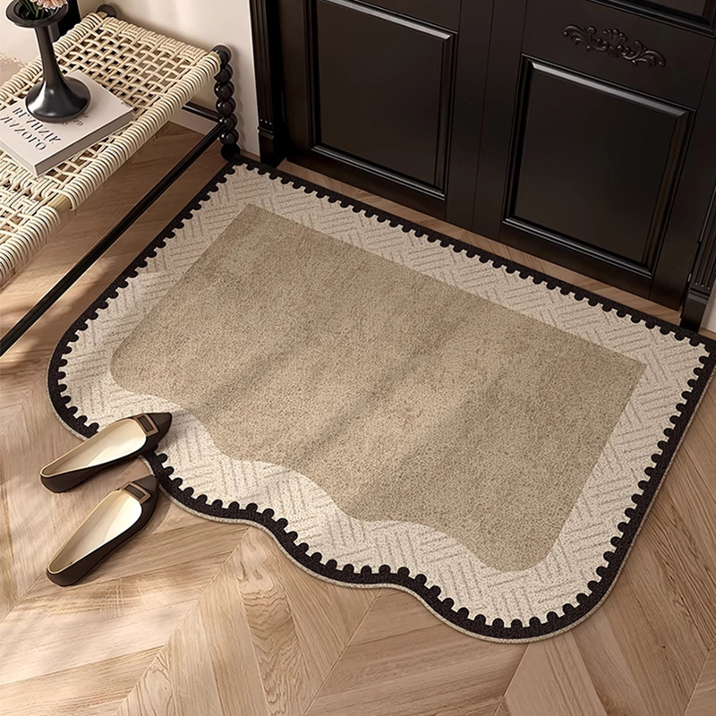 简约入户门地垫进门门口门垫防滑耐脏地毯玄关除尘丝圈脚垫可裁剪