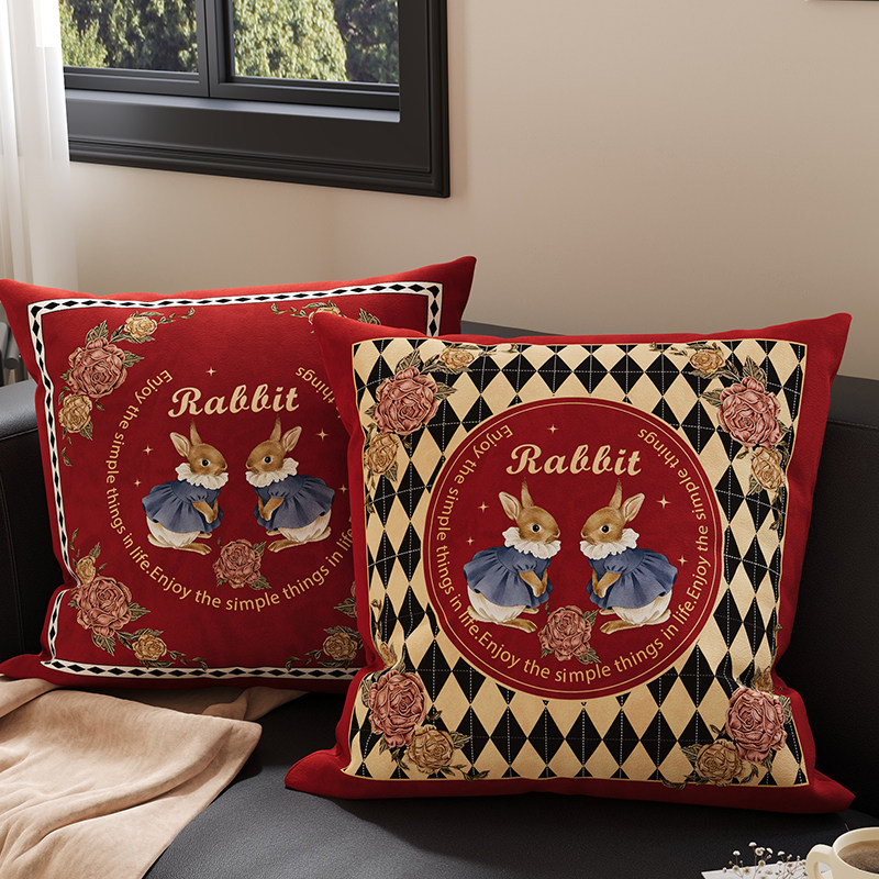可爱卡通方形抱枕沙发靠枕高颜值红色睡觉抱枕喜庆腰枕床头靠背垫,居家布艺,靠垫/抱枕,淘宝优惠券,粉丝福利购,淘宝优惠卷