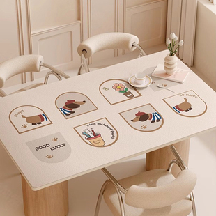 卡通餐桌垫防水防油桌布免洗防烫隔热垫耐高温皮革茶几垫保护垫子