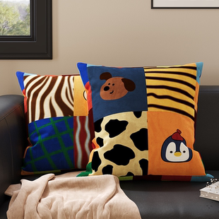 多巴胺卡通抱枕套沙发客厅靠枕靠垫办公室腰枕靠背垫床头飘窗腰靠