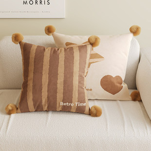 现代简约沙发抱枕轻奢高级感床头靠垫客厅沙发靠枕套装饰枕芯含芯