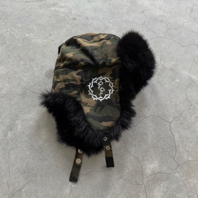 FalsePerception狼毛迷彩雷锋帽