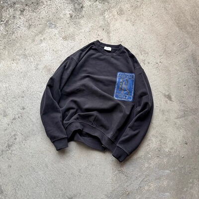 Askyurself水洗裂纹印花卫衣