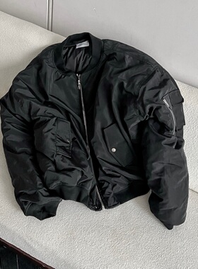 Askyurself 战术口袋尼龙夹克外套 黑色